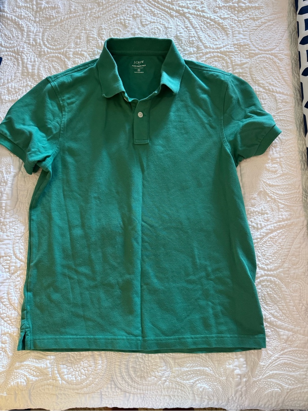 J. Crew Green Mens Polo Shirt
